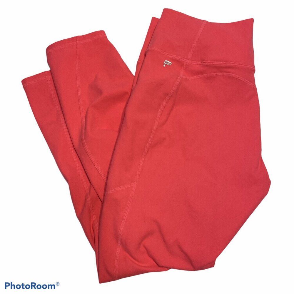Fabletics Women’s M* Legging pants Hot pink High Waist Cropped Brazilian Pockets